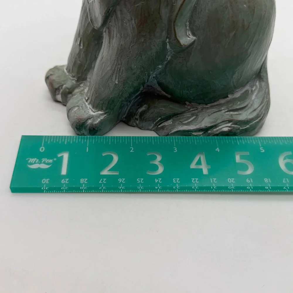 Isabel Bloom Sitting Pretty Cat statue figure concrete wood look kitty figurine